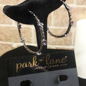 Park Lane gunmetal and fuschia hoops-NWT